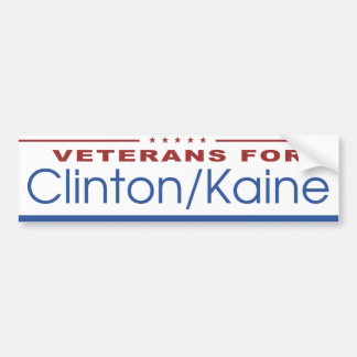 Veterane für Clinton/Kaine 2016 Autoaufkleber