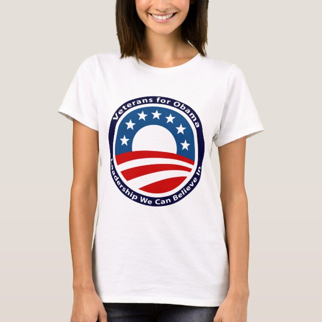 Veterane für Obama T-Shirt (Vorderseite)