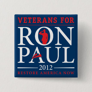 Veterane für Retro Knopf Ron Pauls Button