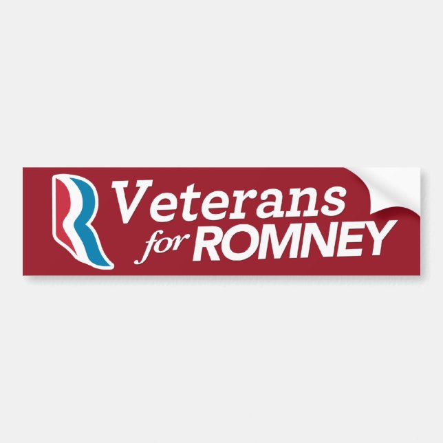 Veterane für Romney Autoaufkleber (Vorne)