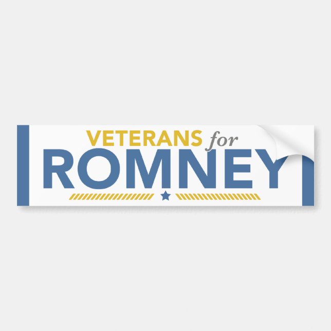 Veterane für Romney Ryan Autoaufkleber (Vorne)