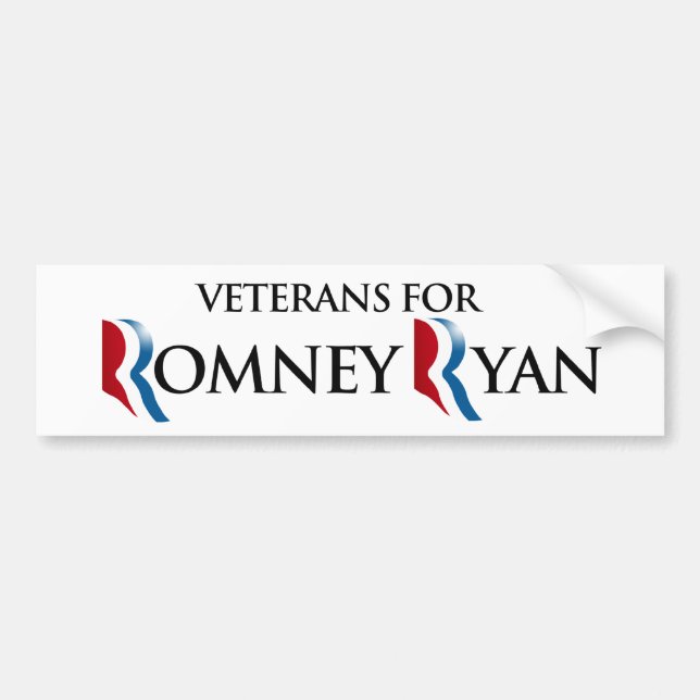 VETERANE FÜR ROMNEY RYAN.png Autoaufkleber (Vorne)