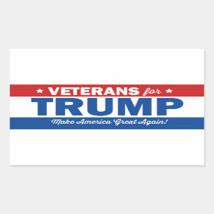 Veterane für Trumpf-Aufkleber - Set von 4 Rechteckiger Aufkleber