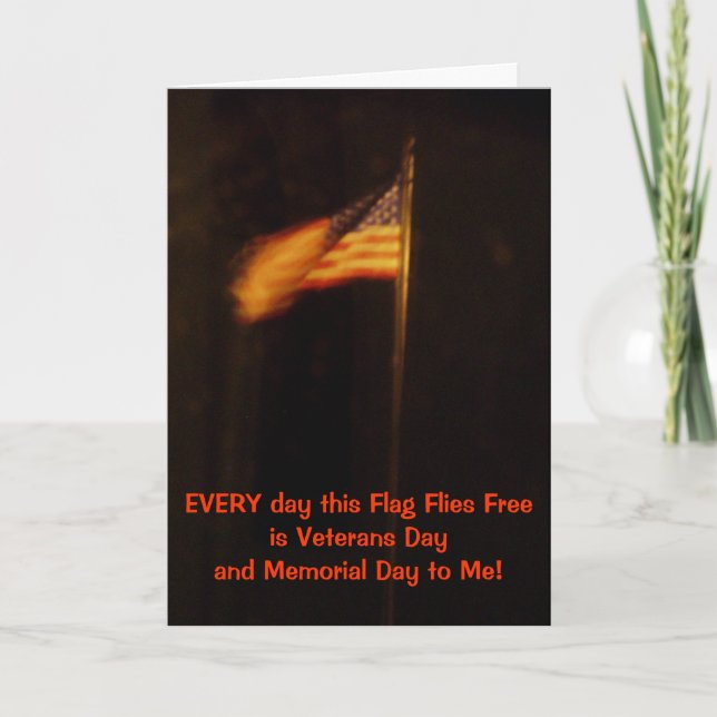 Veterane und Volkstrauertag-Flagge Dankeskarte (Vorderseite)