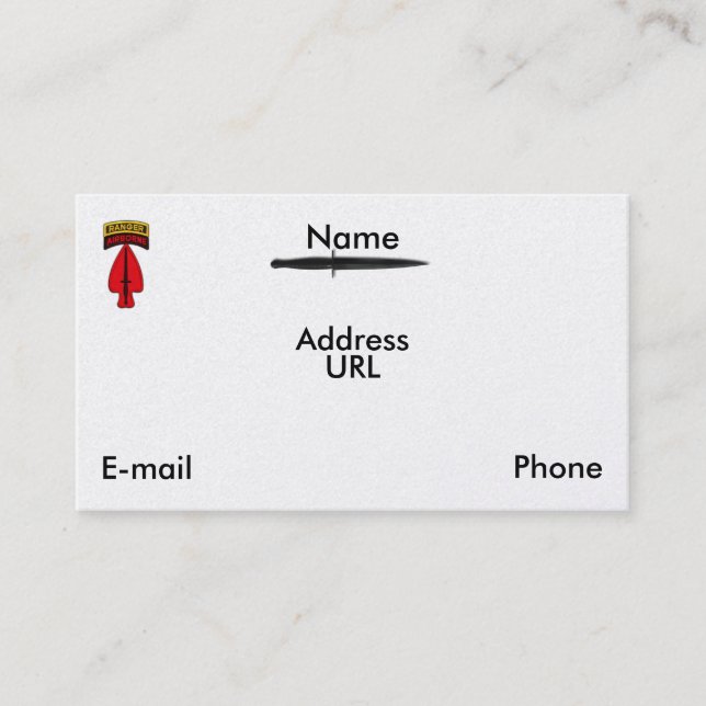 Veterane usasoc untersucht spezielle ops sof Soc Visitenkarte (Vorderseite)