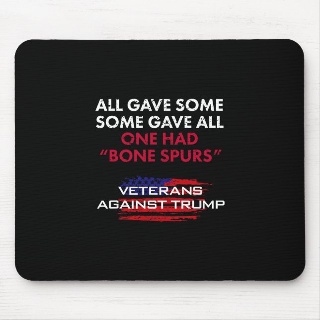 Veteranen Anti-Trump Drückeberger Knochensporn Für Mousepad (Vorne)