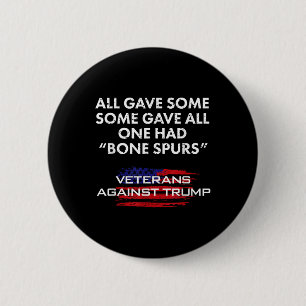 Veteranen Anti-Trump Entwurf Dodger Knochen Spuren Button