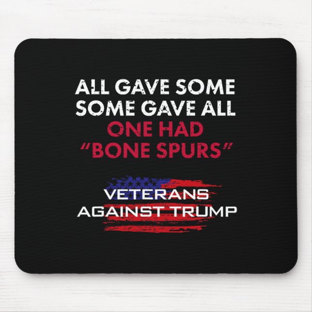 Veteranen Anti-Trump Entwurf Dodger Knochen Spuren Mousepad (Vorne)
