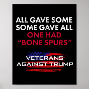 Veteranen Anti-Trump Entwurf Dodger Knochen Spuren Poster