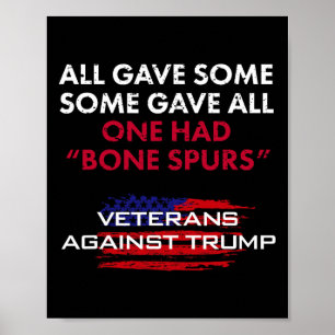 Veteranen Anti-Trump Entwurf Dodger Knochen Spuren Poster