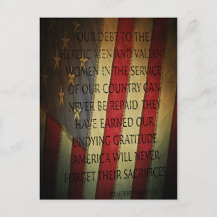 Veteranen Day Harry S. Truman Postkarte