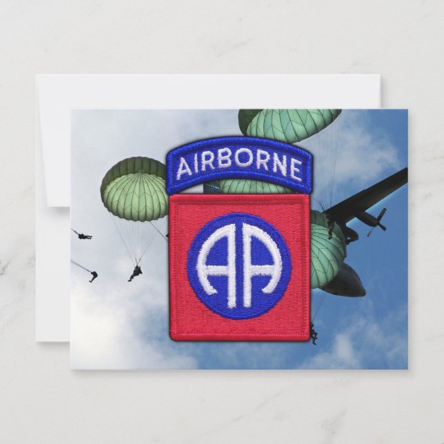 Veteranen der im Flugzeug Division ABN DIV 82. (Vorderseite)