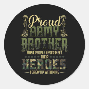 Veteranen der Proud-Armee Shirt Patriotic Military Runder Aufkleber