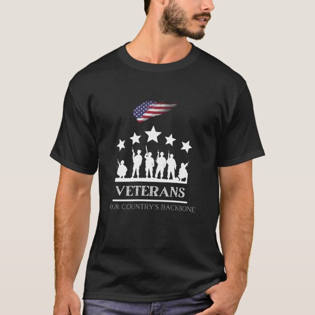 Veteranen, die das Rückgrat unseres Landes bilden, T-Shirt (Vorderseite)