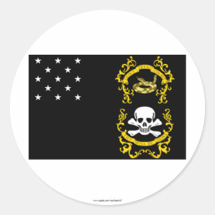 Veteranen - Freistellungsflagge Runder Aufkleber