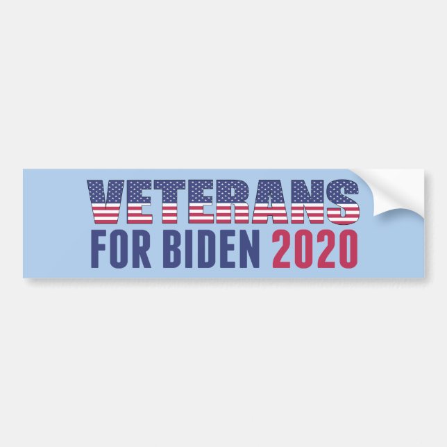 Veteranen für Biden 2020 Autoaufkleber (Vorne)