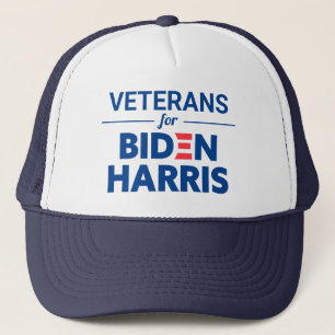 Veteranen für Biden Harris Custom Text Blue Truckerkappe