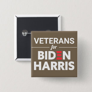 Veteranen für Biden Harris Custom Text Brown Tan Button