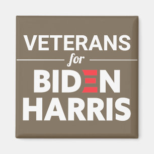 Veteranen für Biden Harris Custom Text Brown Tan Magnet