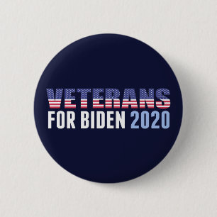Veteranen für die Politik der Biden Button