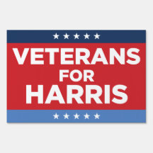 Veteranen für Harris 24 x 36 Schild