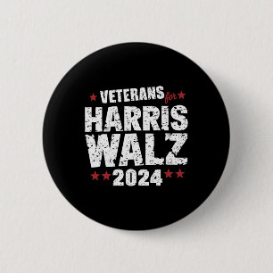 Veteranen für Harris Waltz 2024 Button