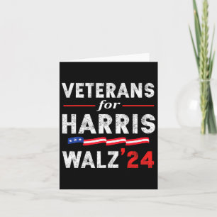 Veteranen für Harris Waltz 2024 Wahl Abstimmung bl Karte