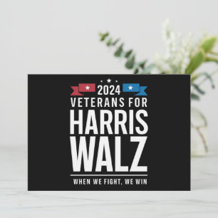 Veteranen für Harris Walz 2024 Präsident Einladung