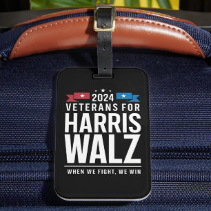 Veteranen für Harris Walz 2024 Präsident Gepäckanhänger