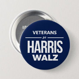 Veteranen für Harris Walz Button
