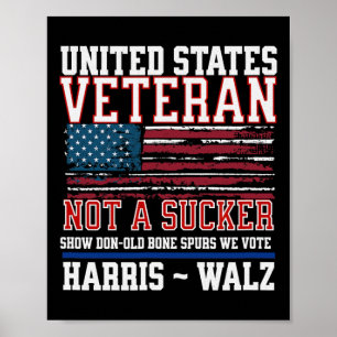 Veteranen für Harris Wheimer 2024 Militärveteran Poster