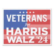 Veteranen für Harris Yard Sign