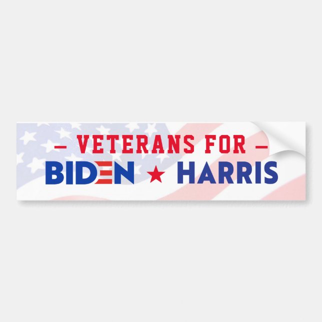 VETERANEN FÜR JOE BIDEN & KAMALA HARRIS 2020 AUTOAUFKLEBER (Vorne)