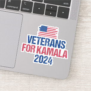 Veteranen für Kamala 2024 Wahlkampfteam Laptop Aufkleber