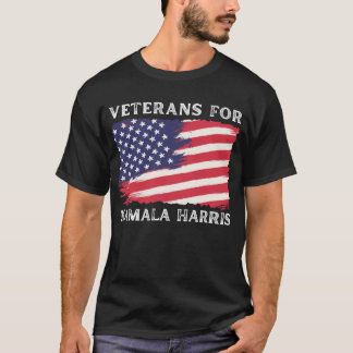 Veteranen für Kamala Harris 2024 Wahl USA-Flagge T-Shirt