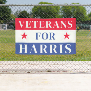 Veteranen für Kamala Harris Präsident 2024 Banner
