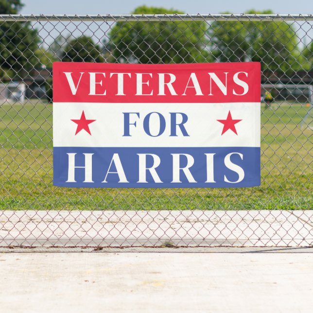 Veteranen für Kamala Harris Präsident 2024 Banner (Insitu)
