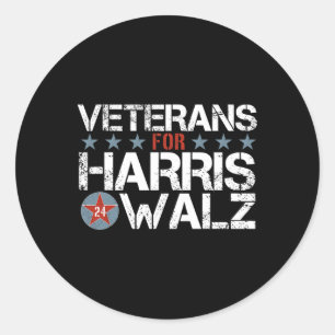 Veteranen für Kamala Harris Tim Wheimer 2024 Vets Runder Aufkleber