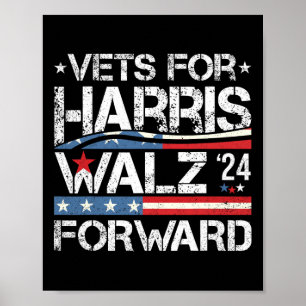 Veteranen für Kamala Harris Tim Wheimer für Ha Poster