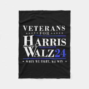 Veteranen für Kamala Harris Tim Wheimer Waltz für Fleecedecke