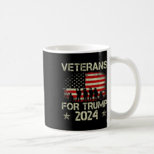 Veteranen für Trump 2024 Amerikanische Fahne 4. Ju Kaffeetasse
