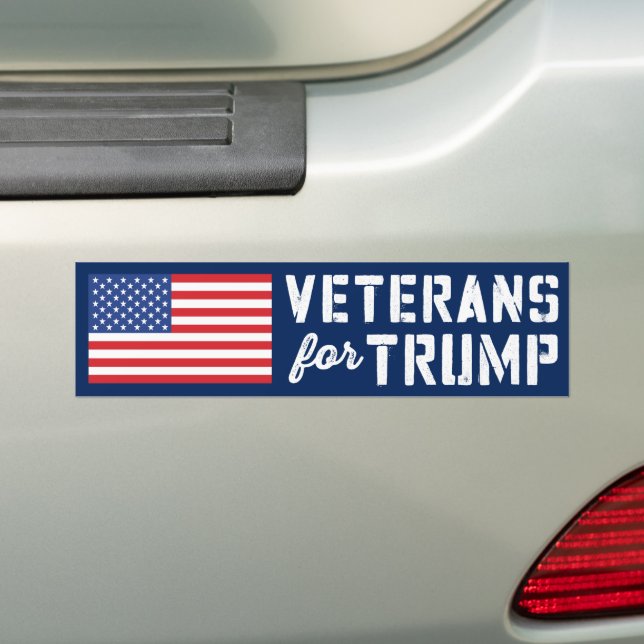 Veteranen für Trump 2024 Autoaufkleber (Auf Auto)
