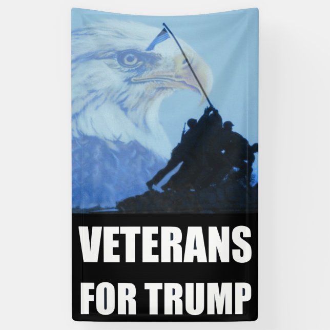 Veteranen für Trump 2024 Banner (Vertikal)
