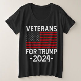 Veteranen für Trump 2024 Pro Trump Große Größe T-Shirt