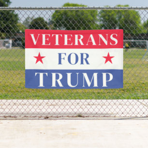 Veteranen für Trump 2024 Republikanisch abstimme Banner