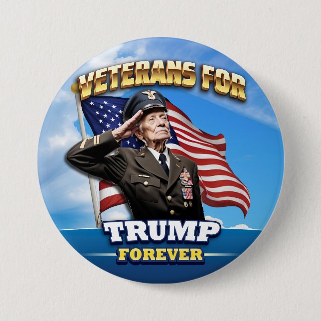VETERANEN für TRUMP Forever Button (Vorderseite)