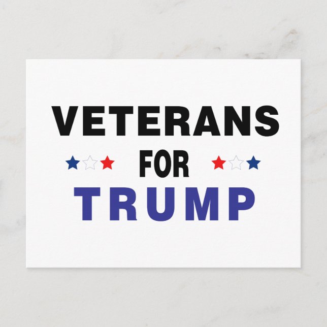 Veteranen für Trump Postkarte (Vorderseite)