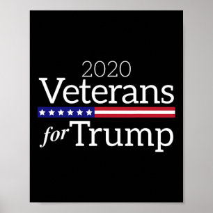 Veteranen Für Trump Shirt. Pro Trump Gop Poster