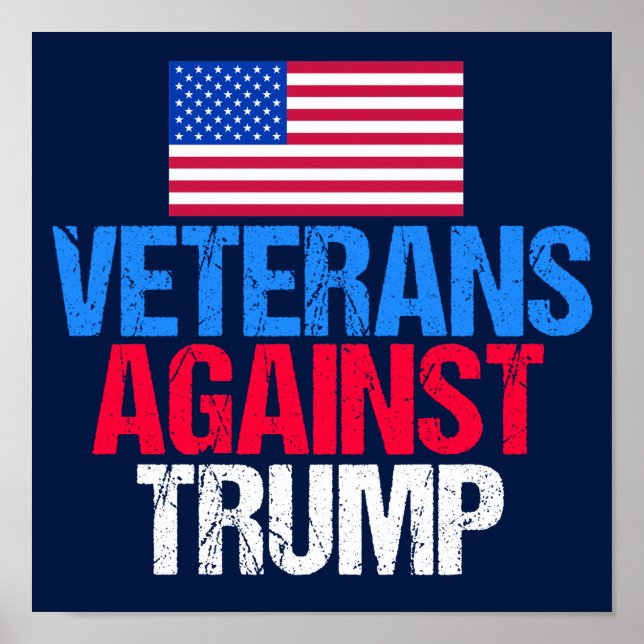 Veteranen gegen die Blaue Wahl Trumps Poster (Vorne)