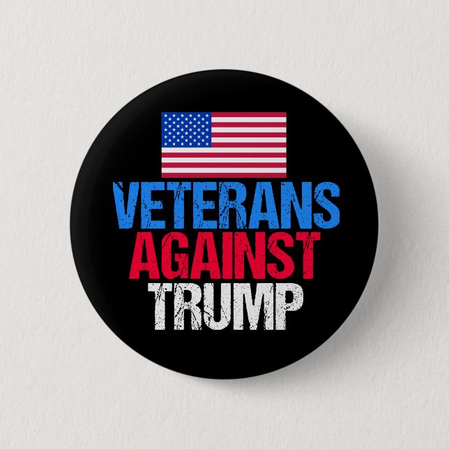 Veteranen gegen Donald Trump Button (Vorderseite)